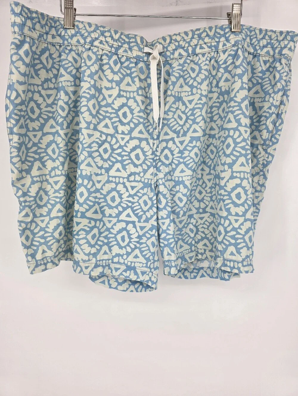Chubbies Men's 2XL‎ Blue White Geometric Swim Trunks Shorts 5.5